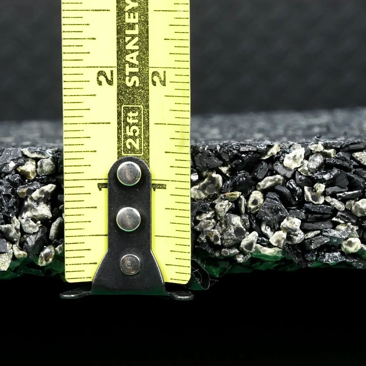 bonded carbon measures 1.25-inches thick